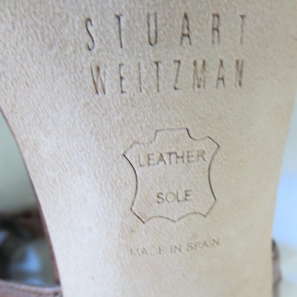 Stuart Weitzman Leather Ankle Tie Sandals - Picture 3 of 5